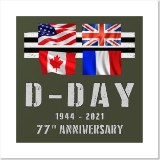 77th anniversary WW2 D Day Allied landing France Posters and Art